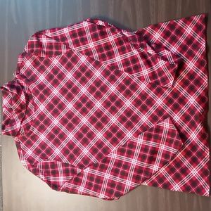 Karen Scott Red Plaid Turtleneck Blouse XL